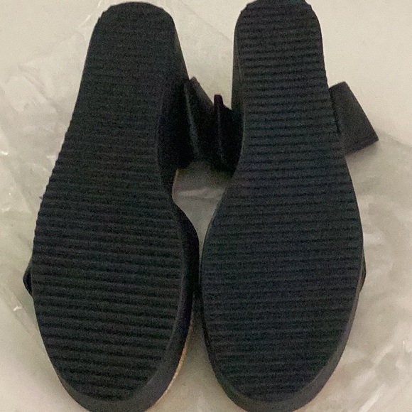 Yasirun Womens Sandals Platform Wedge Heels - black - size 42 (9-9.5) - new - Picture 8 of 9